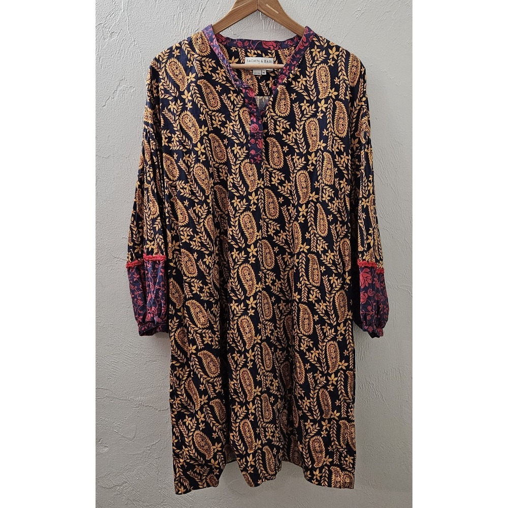 Sachin & Babi x Anthropologie Celestine Shift Oversized Pattern Dress Size 1XL